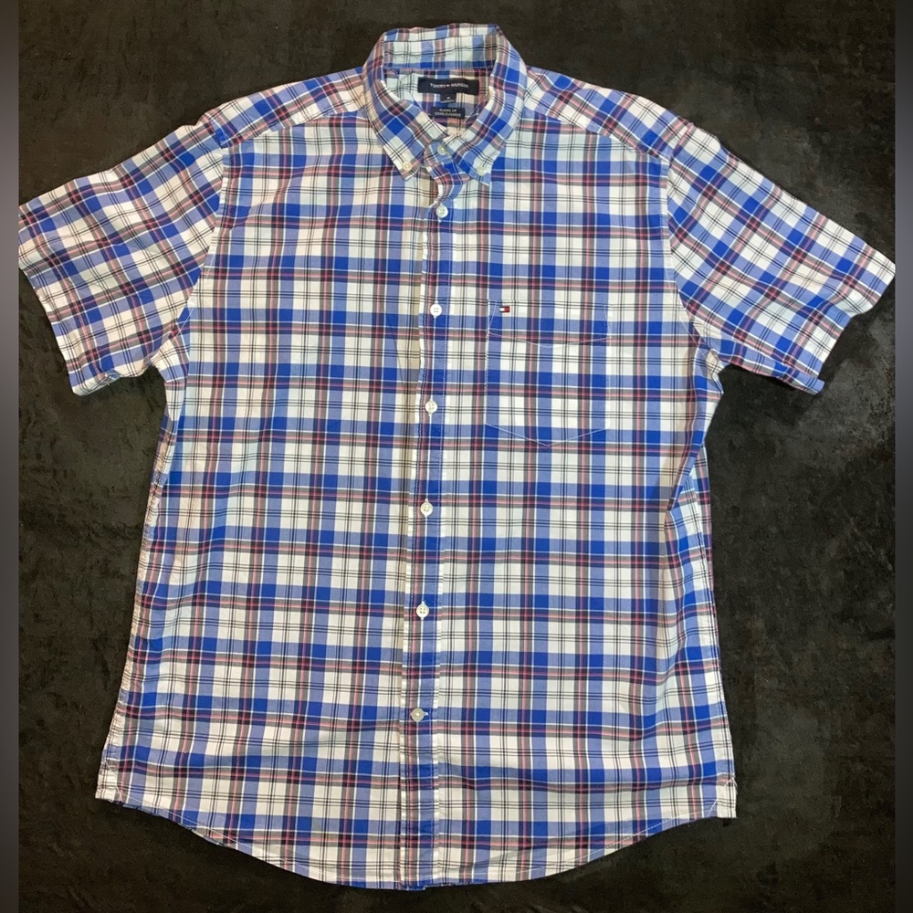 Tommy Hilfiger - Plaid Short Sleeve Button Up